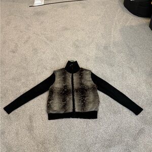 Lisa International Black Textured Jacket